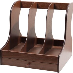 Multi-Layer Wooden File Storage Box | Book and File Sorting Rack