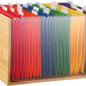 Transparent File Storage Box Set | Includes Hanging Folder Desktop Organizer