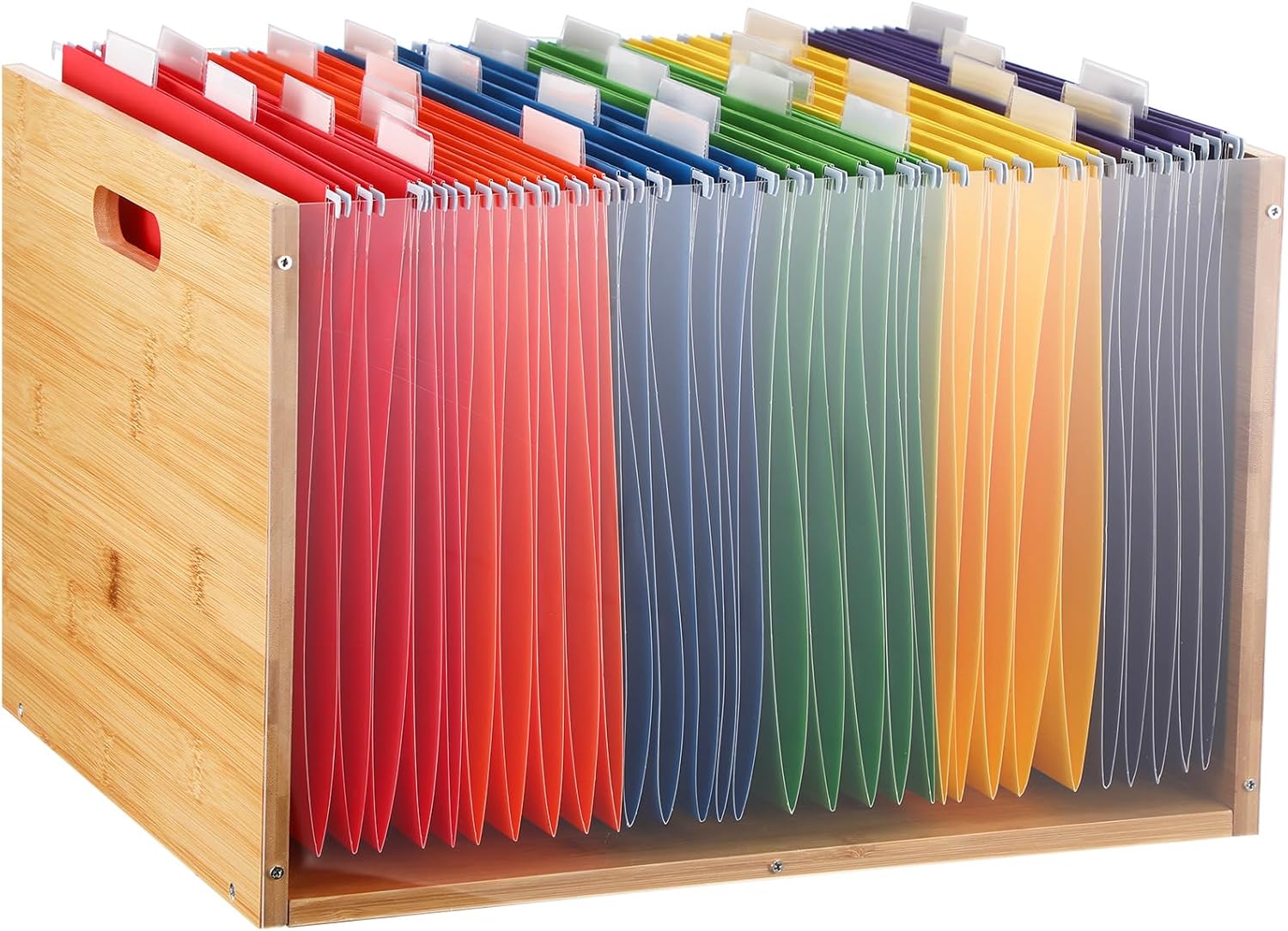 Transparent File Storage Box Set | Includes Hanging Folder Desktop Organizer