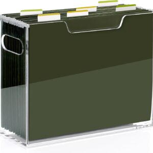 Portable Transparent Hanging File Storage Box | Home and Office File Organizer