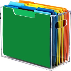 Acrylic Letter Size File Storage Box | Desktop Portable File Storage Box